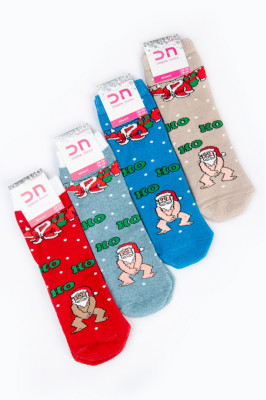 Шкарпетки жіночі новорічні махрові